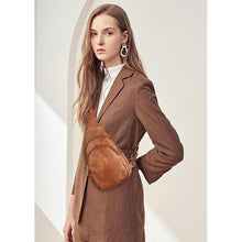 Telena Damen Crossbody Umhängetasche Braun 1 in Lederoptik