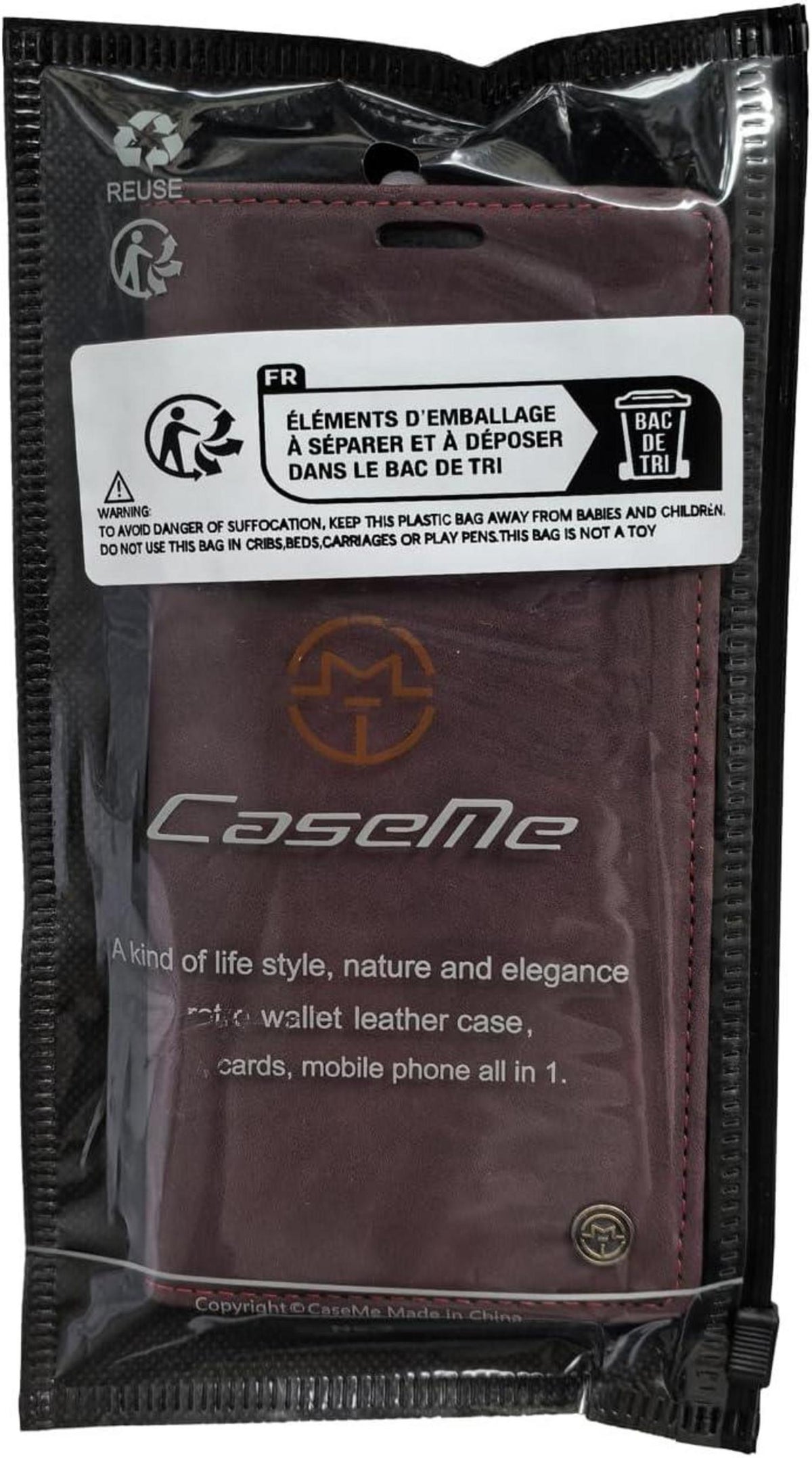 Premium Lederhülle Samsung Galaxy A54 5G Flip Case Weinrot