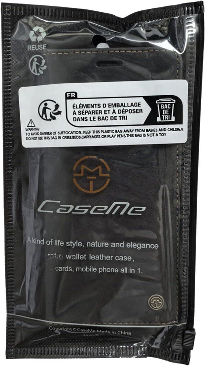 Samsung Galaxy A54 5G Handyhülle Schwarz Premium Leder Klappbar Flip Case