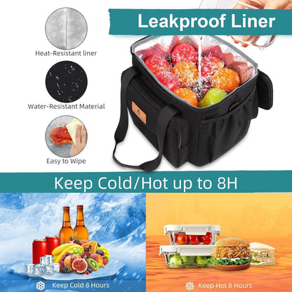 Taktische Lunchtasche, isoliert, 12L, Schwarz