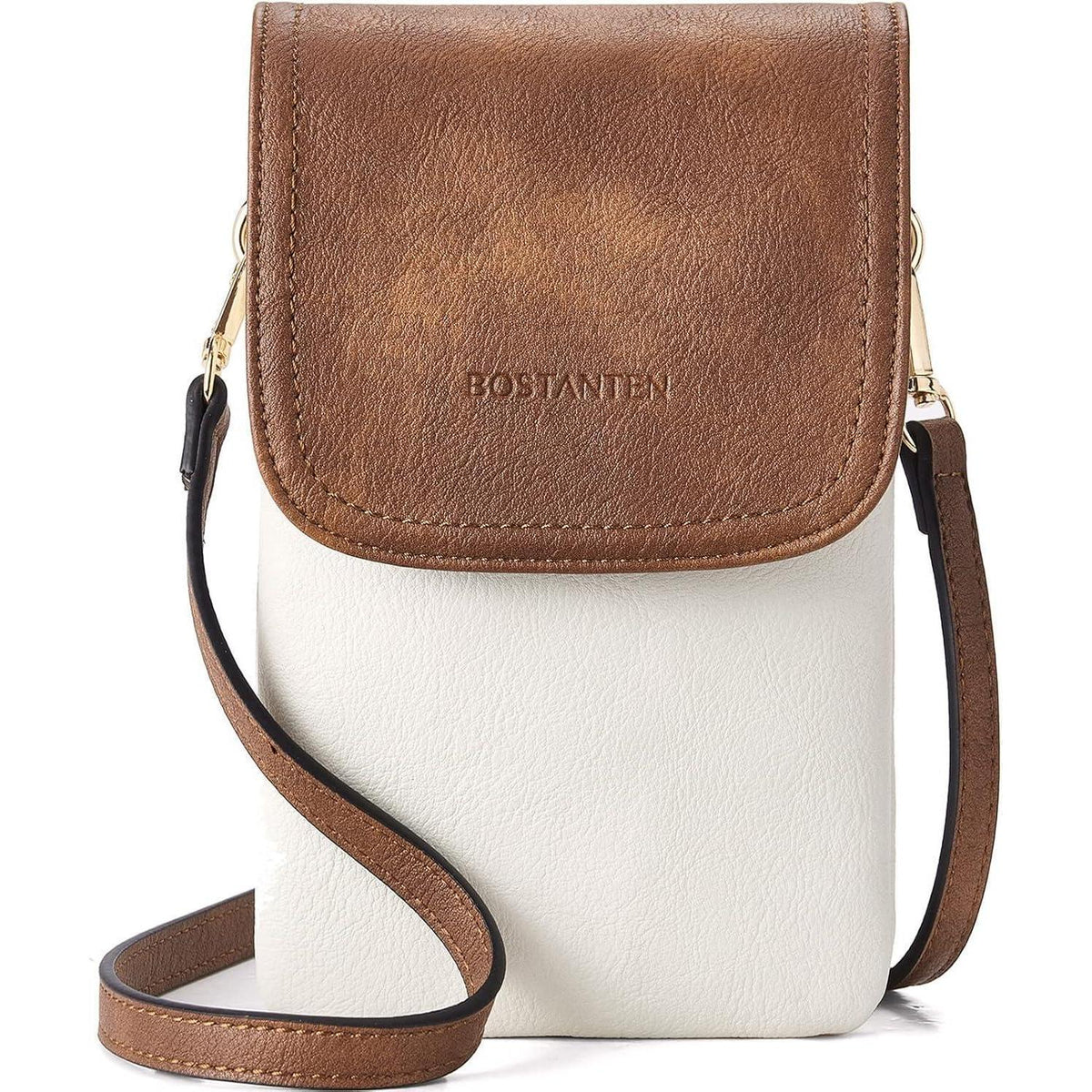 Handytasche zum Umhängen Damen mit Geldbörse, Beige Braun