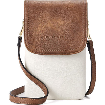 Handytasche zum Umhängen Damen mit Geldbörse, Beige Braun