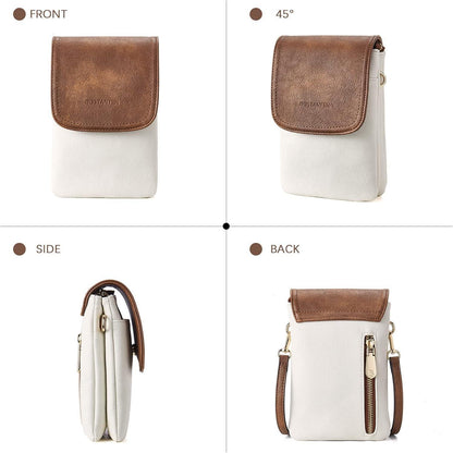 Handytasche zum Umhängen Damen mit Geldbörse, Beige Braun