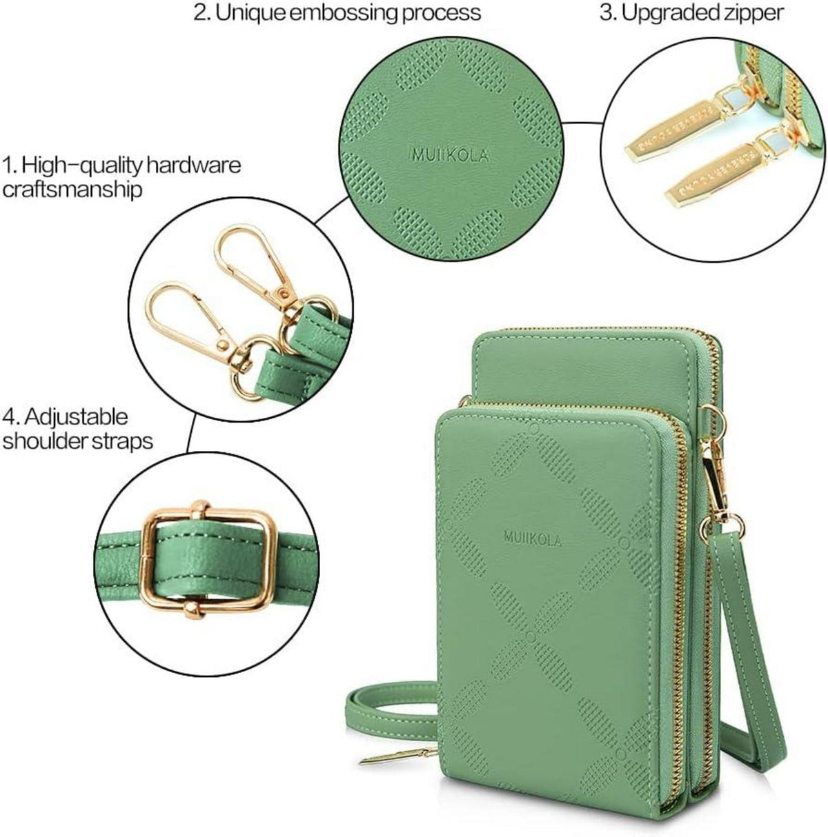Kleine PU Leder Handytasche für iPhone 13 Samsung Galaxy S22