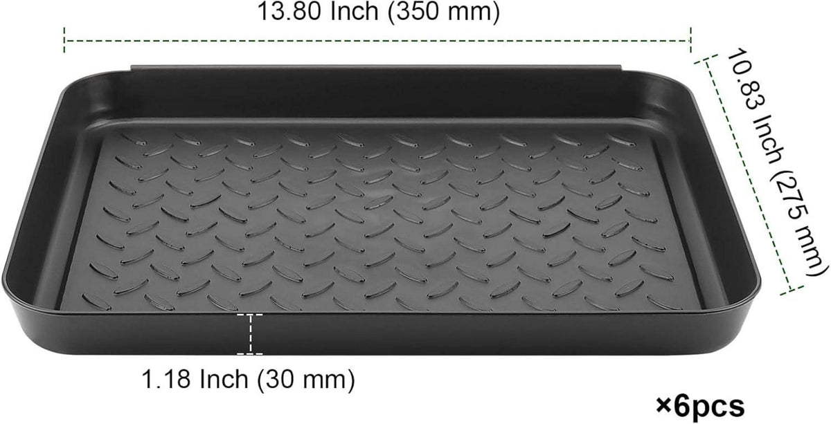 NGOSUET 6er Set Große Schuhablage 35x27.5x3cm Schwarz
