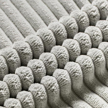 Kissenbezug 30x50 grau 2er Set Kordsamt gestreiftes Muster