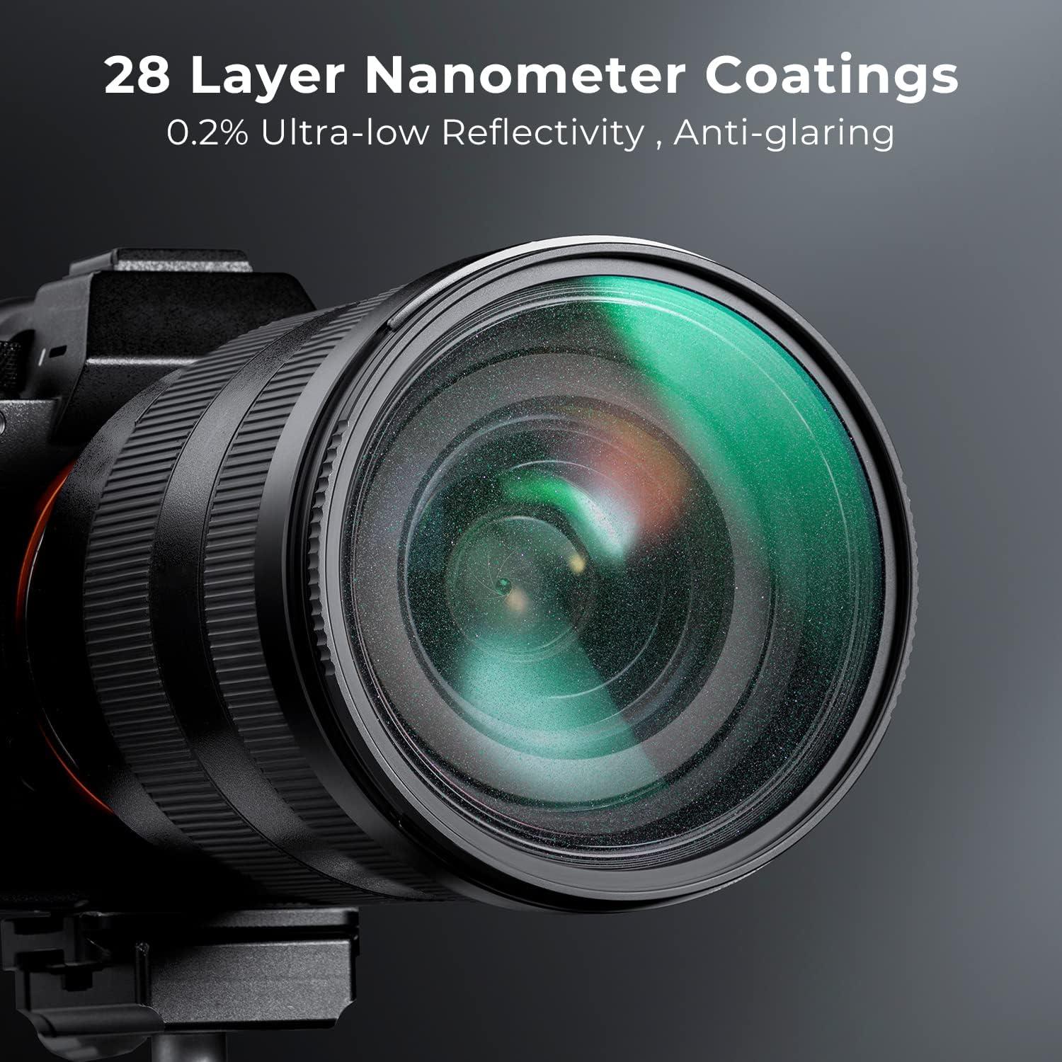 Filter 49mm mit Nano-Beschichtung für Videoaufnahmen/Portraitfotografie