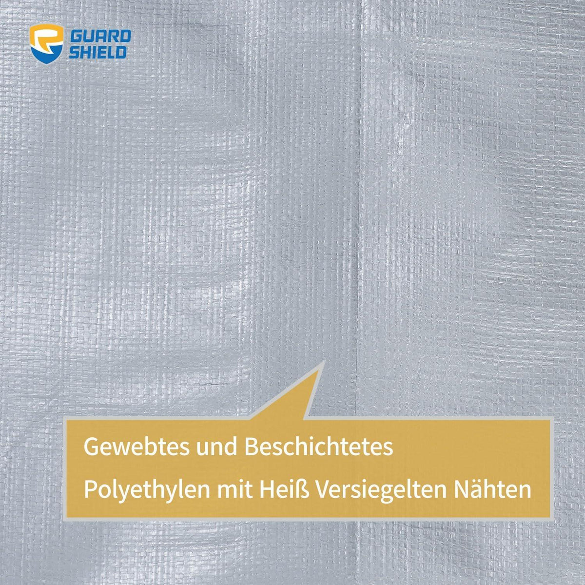 Abdeckplane 4x6m Wasserdicht Grau 160g/m² Schimmelresistent UV-Stabilisiert