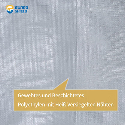 Abdeckplane 4x6m Wasserdicht Grau 160g/m² Schimmelresistent UV-Stabilisiert