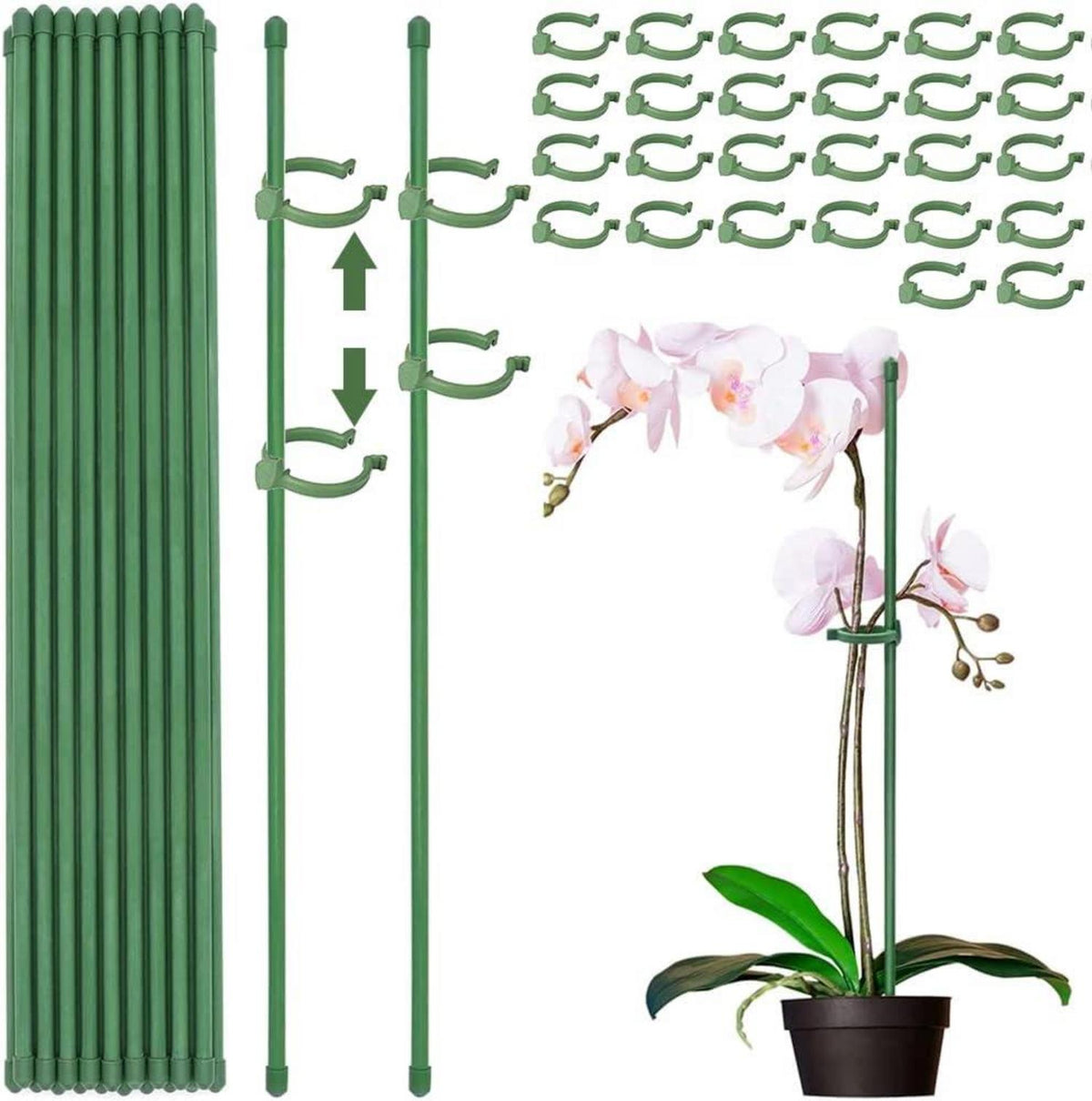 Orchideen Stäbe Pflanzenstütze 45 Stück Blumenstütze Zimmerpflanzen