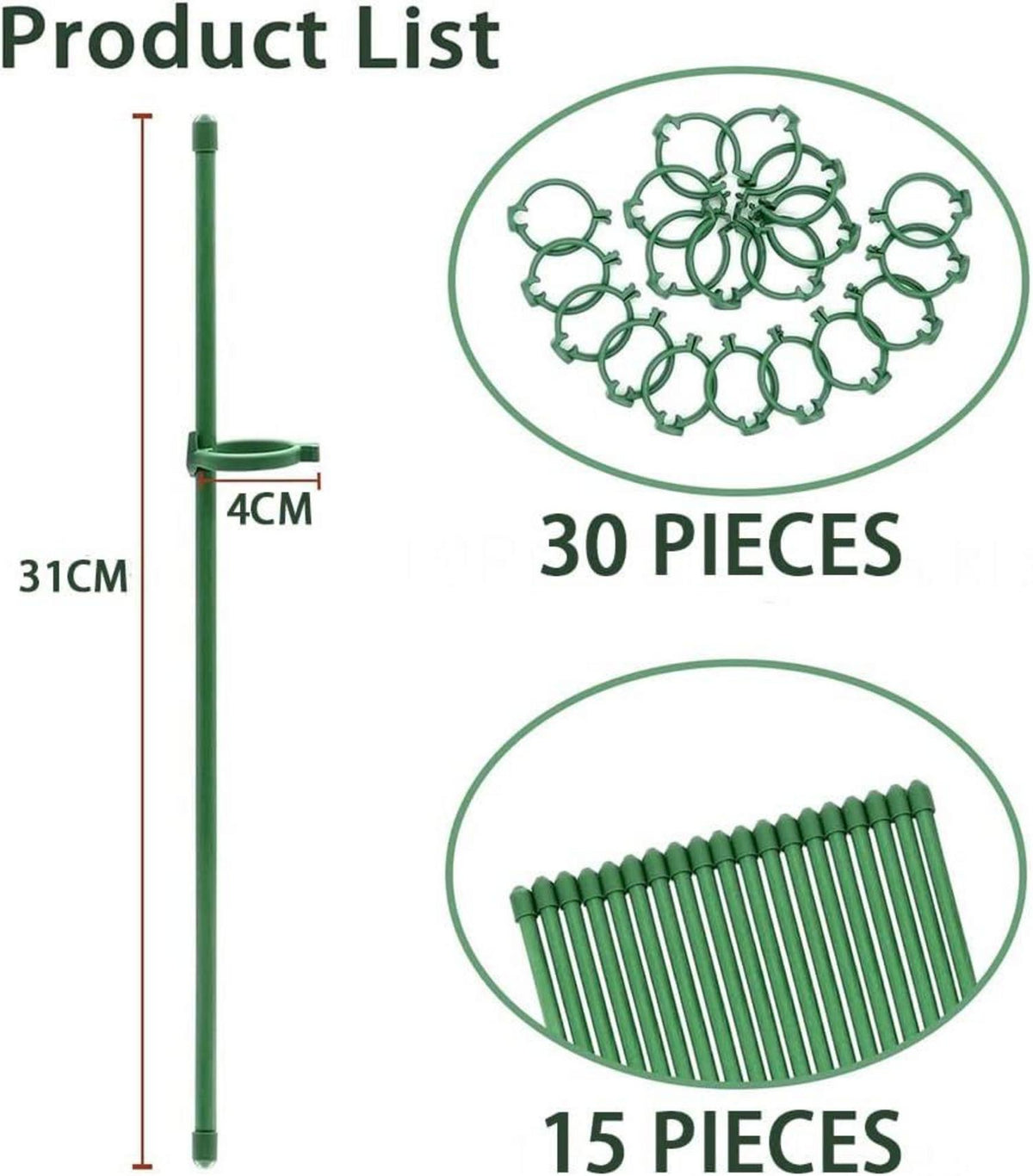 Orchideen Stäbe 45 Stück Pflanzenstütze Zimmerpflanzen 3mm