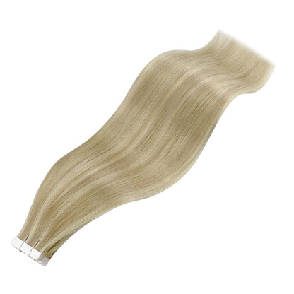 Blond Tape Extensions Echthaar 60 cm – Remy Haare Gerade