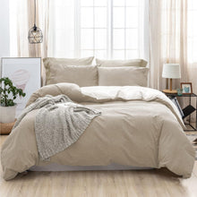 SOULFUL Bettwäsche 135x200 Baumwolle 4tlg. Aprikose Stone Washed