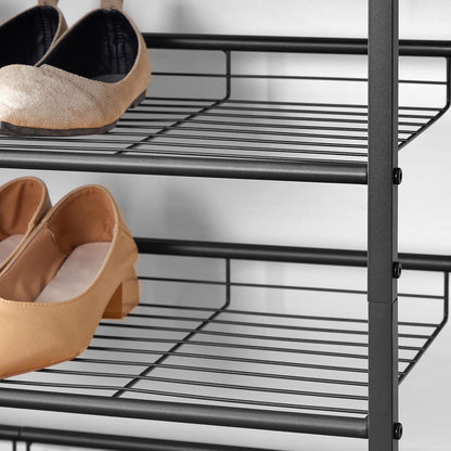 HOOBRO 5-lagiges verstellbares Schuhregal für 12-16