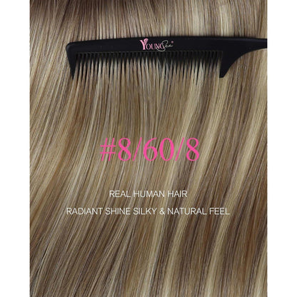 Braune Ombre Tape-in Haarverlängerung Echthaar 50cm