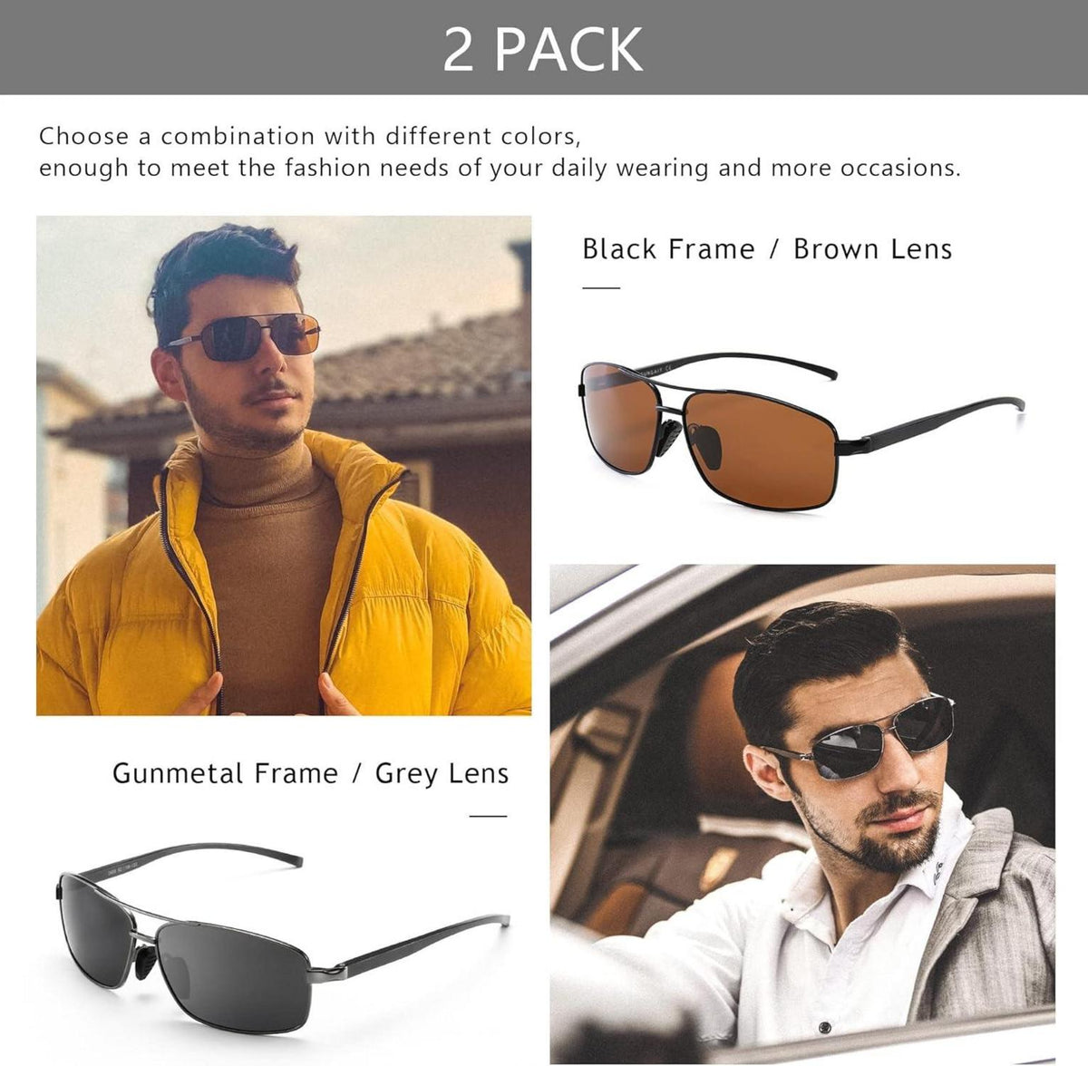 Polarisierte Sonnenbrille Herren | Ultraleicht | UV400 Schutz