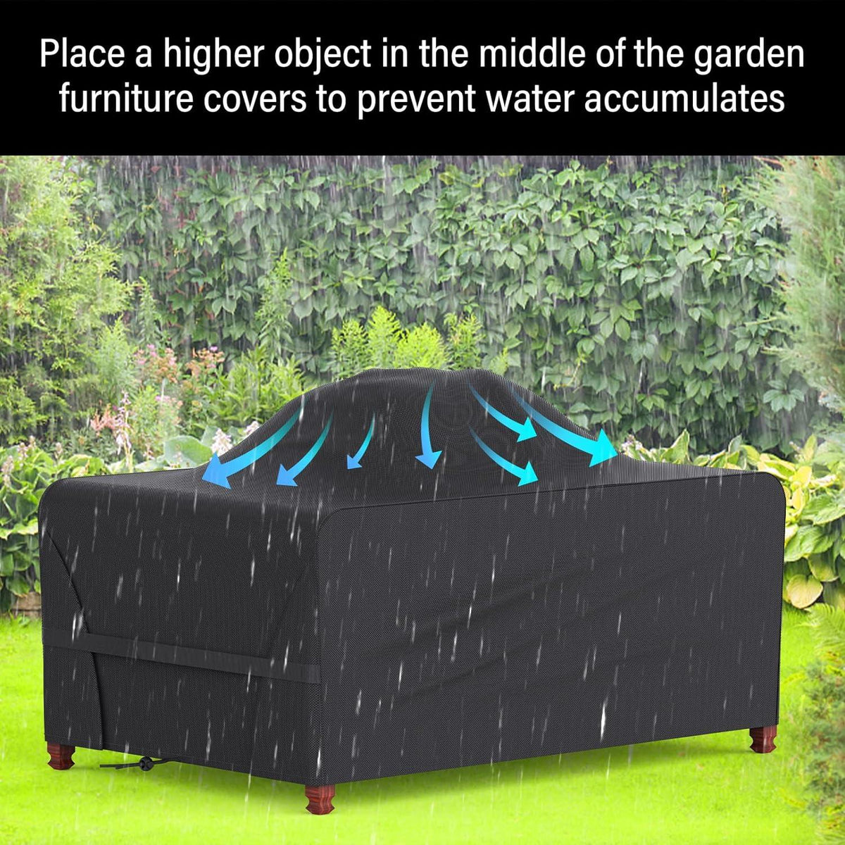 Gartenmöbelabdeckung 242X162X100cm Wasserdicht Abdeckung für Gartentisch