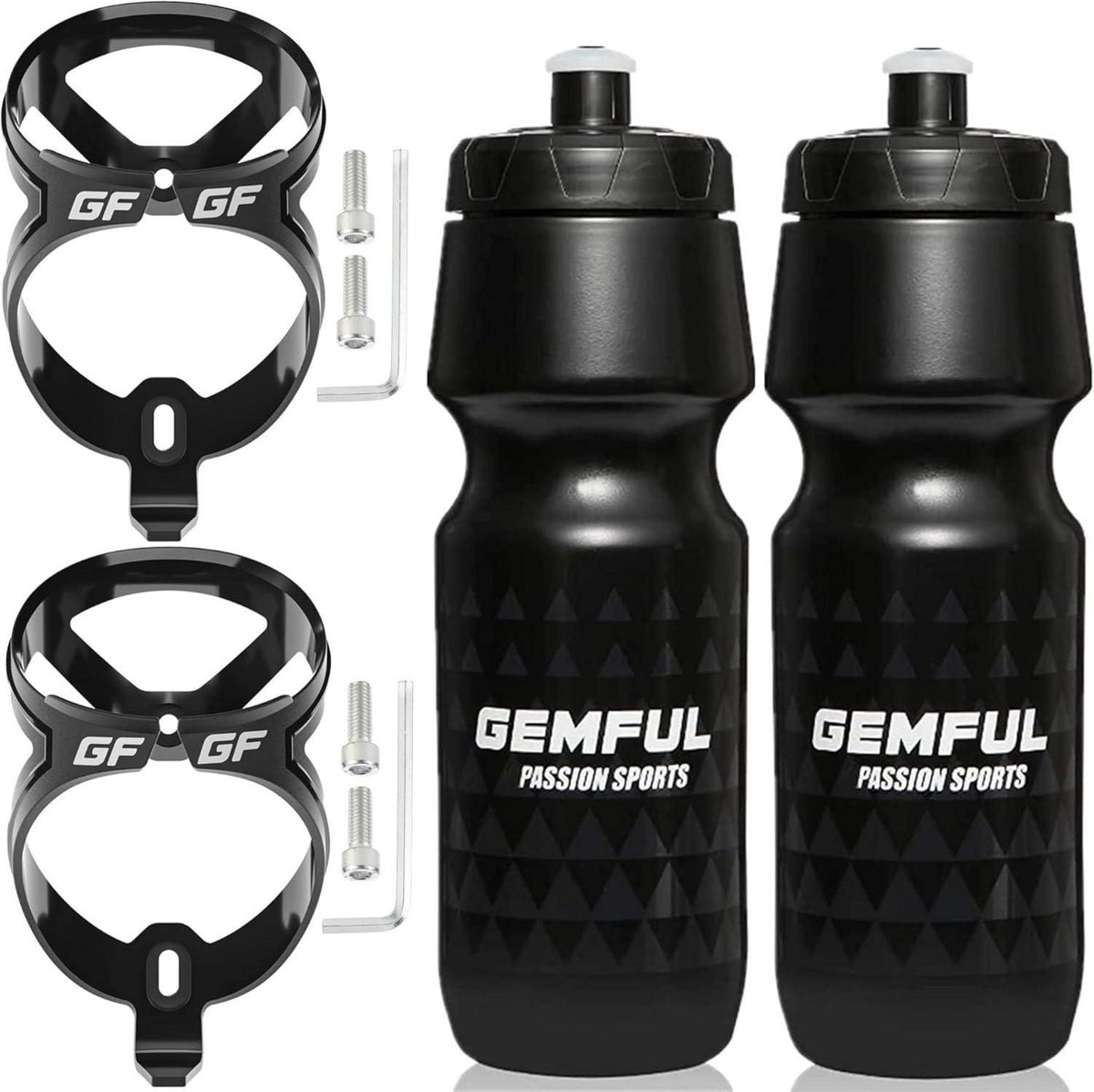 Fahrrad Getränkehalter mit 750ml Trinkflasche BPA-frei 4er Set