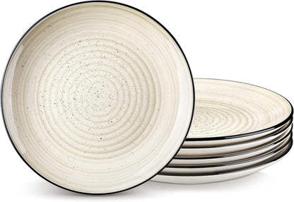 Steingut Speiseteller Set 6 Personen 26,8 cm Geschirr Mikrowelle