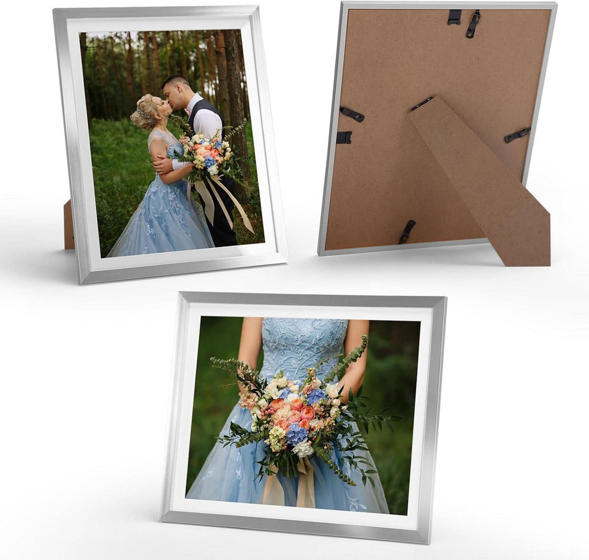 Silber Bilderrahmen Collage Set für 20x25 cm Fotos