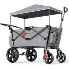 Faltbarer Bollerwagen mit Dach für 2 Kinder, Sicherheitsgurt