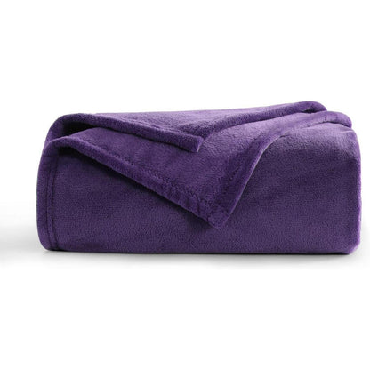 Kuscheldecke Flauschig Violett 130x150 cm Weiche Fleecedecke für Sofa