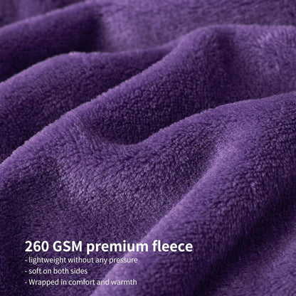 Kuscheldecke Flauschig Violett 130x150 cm Weiche Fleecedecke für Sofa