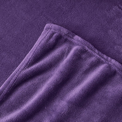 Kuscheldecke Flauschig Violett 130x150 cm Weiche Fleecedecke für Sofa