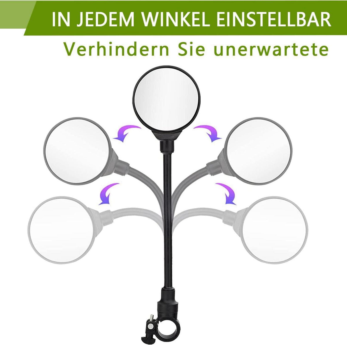 Fahrradspiegel 2er Set 360° Einstellbarer Rückspiegel für Lenker