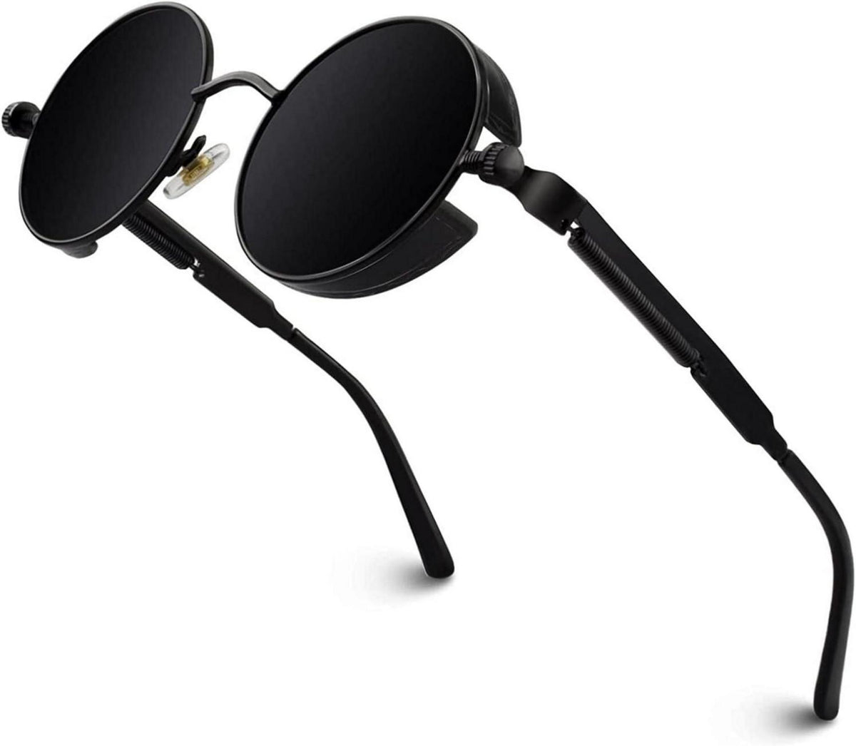 Polarisierte Runde Steampunk Sonnenbrille UV400 Schutz