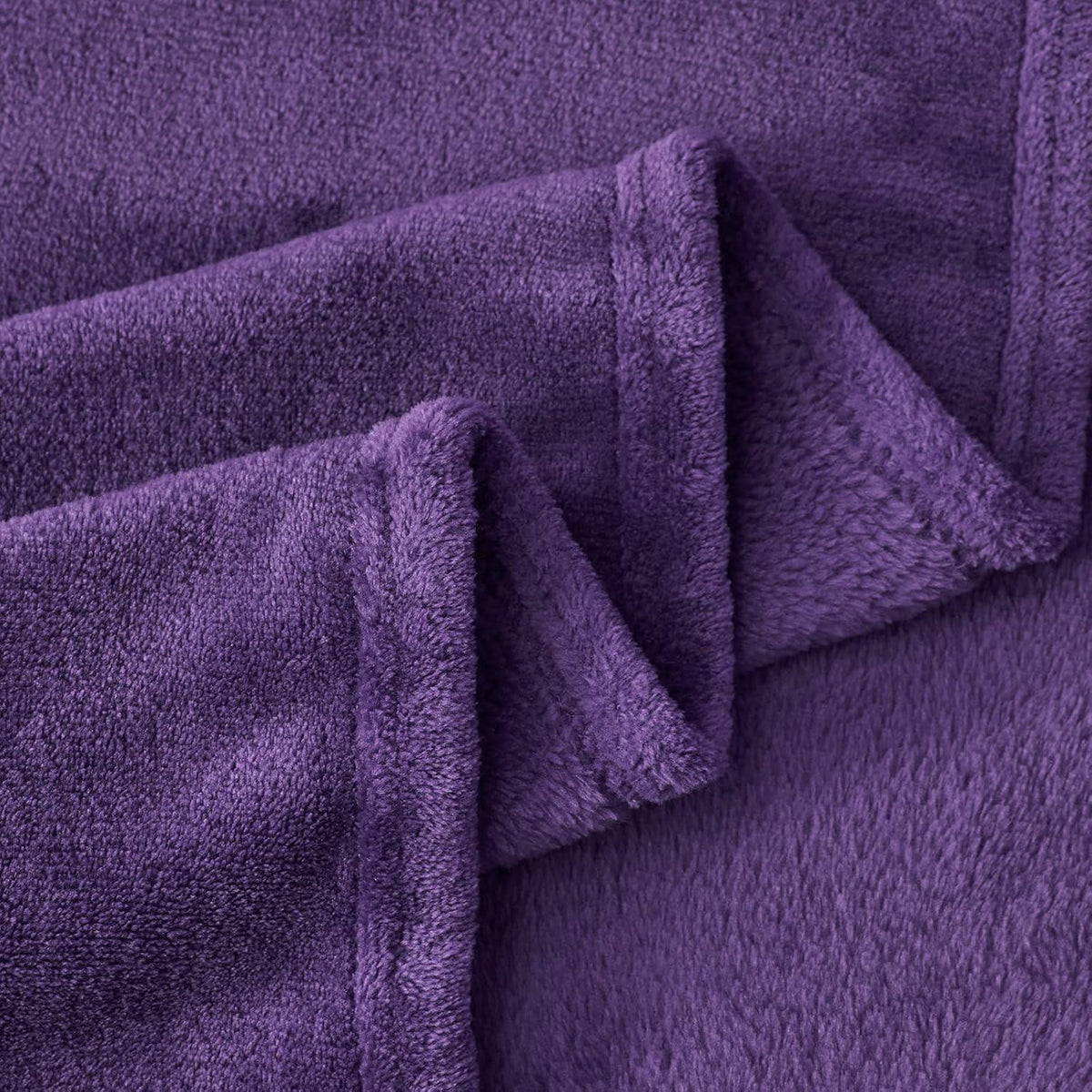 Kuscheldecke Flauschig Violett 150x200 cm XL Warme Sofa Decke