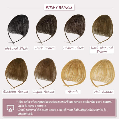 Echthaar Pony Clip-In Braun Schwarz | Natürlicher Look