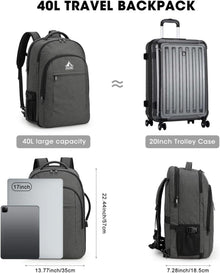 G4Free 40L Rucksack Damen Herren 17-Zoll Laptop Packwürfel