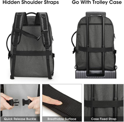 G4Free 40L Laptop-Rucksack für Damen Herren mit Packwürfeln Grau