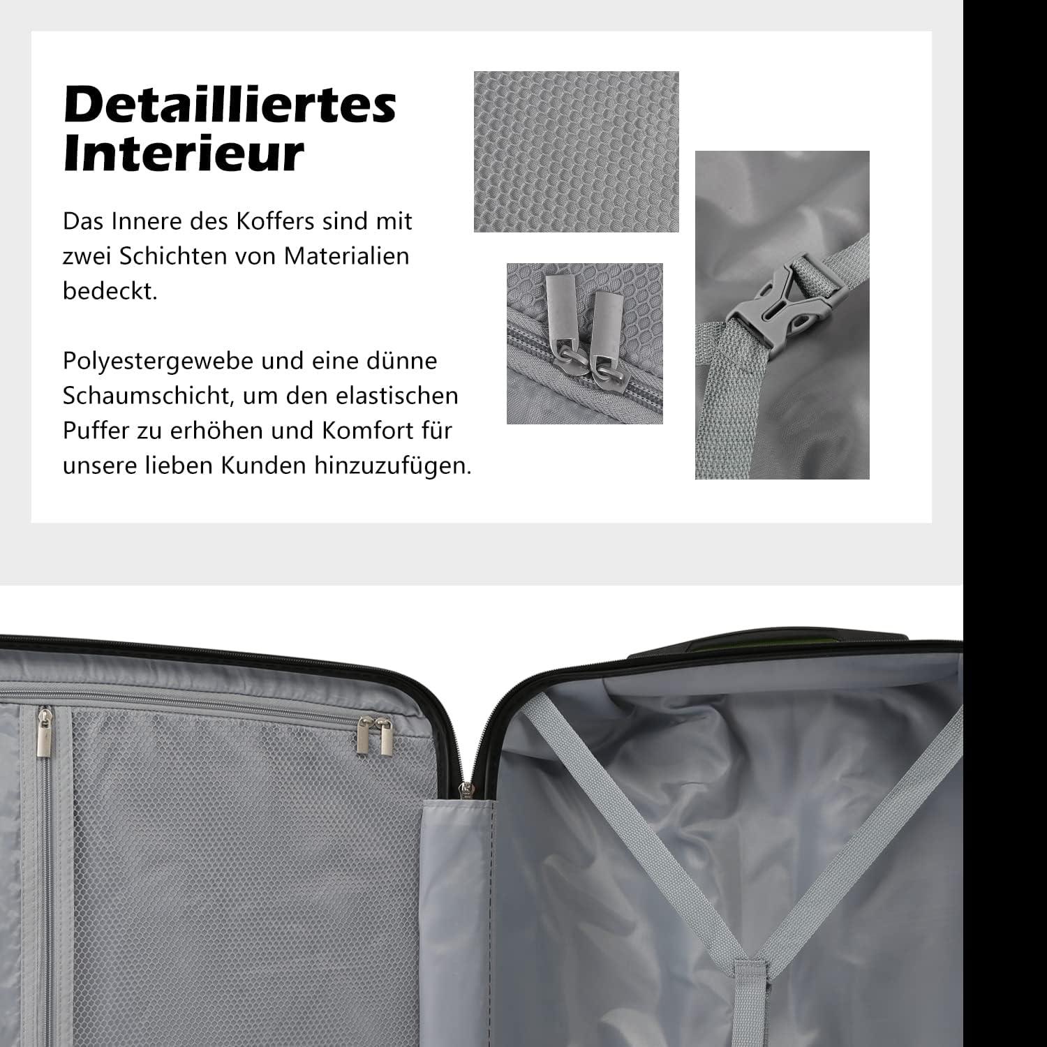 Hartschalen-Koffer Trolley Rollkoffer Reisekoffer mit TSA-Schloss und