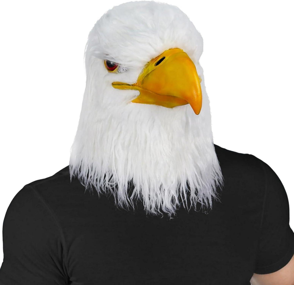 molezu Weißer Adler Maske mit offenem Mund für Erwachsene Cosplay Party
