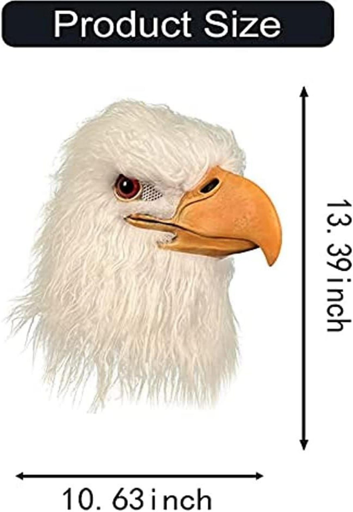 Weißer Adler Maske mit offenem Mund Cosplay Erwachsene Vogelmaske