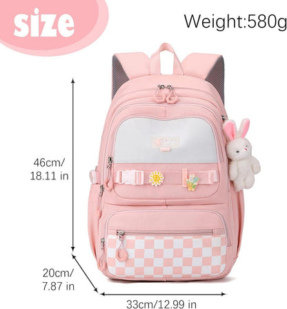 Schulranzen Mädchen Jungen Schulrucksack Rosa 21L Ranzen Daypack