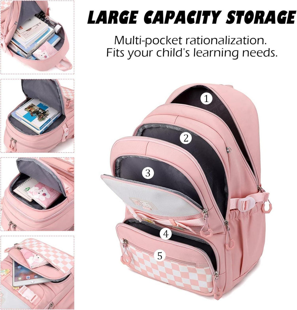 Hochwertiger Schulrucksack mit Laptopfach und vielen Fächern
