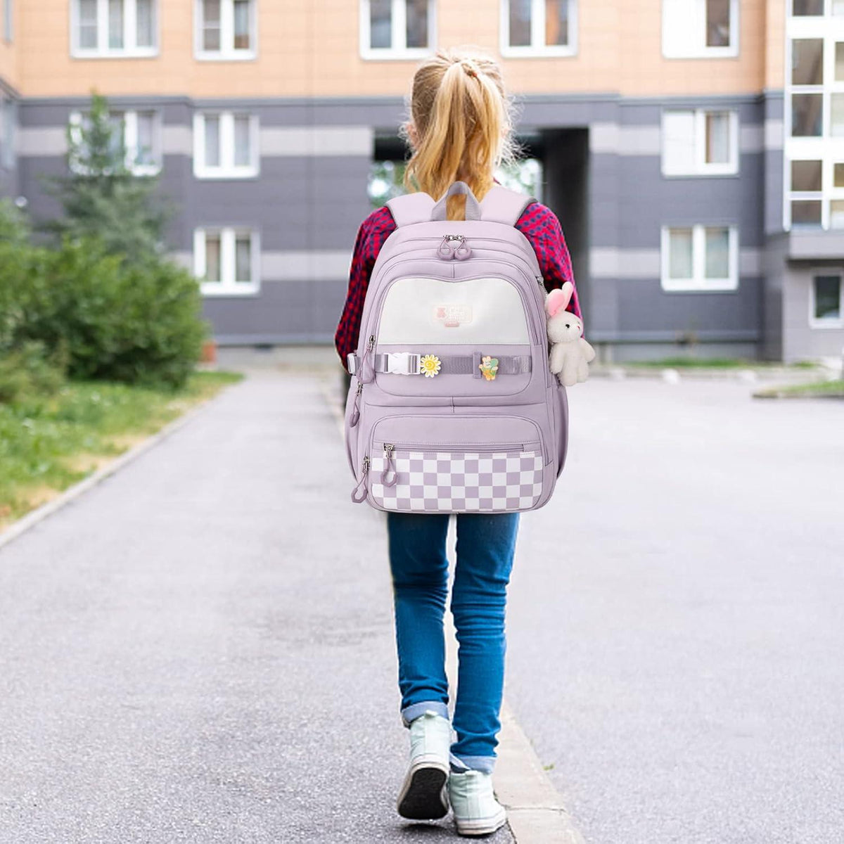 JANSBEN Schulrucksack Mädchen Jungen Teenager 21L Laptopfach