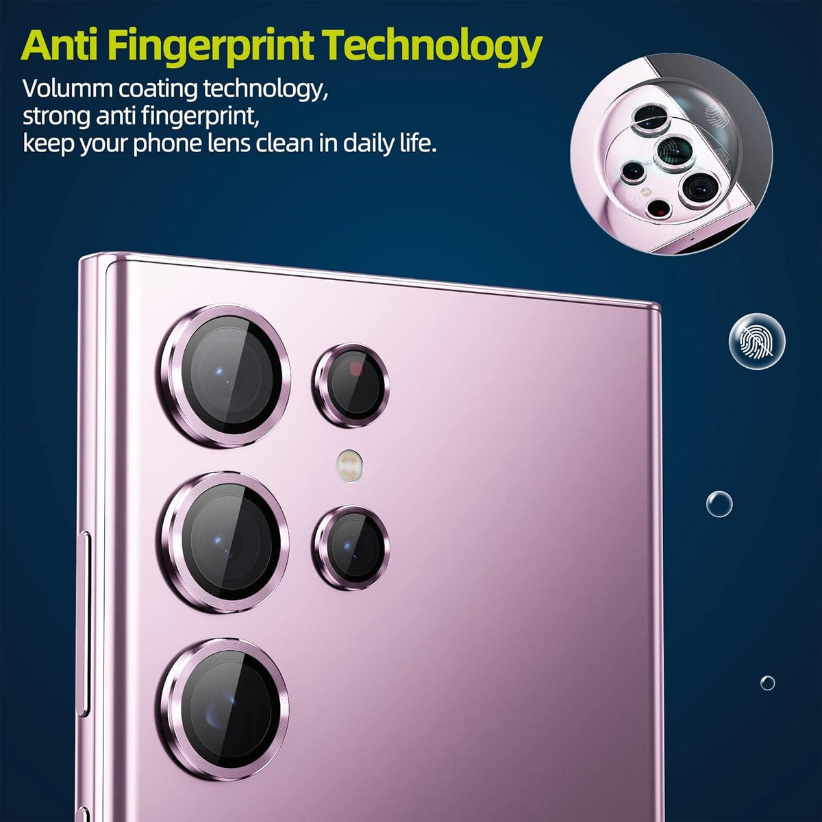 Kameraschutz Samsung Galaxy S23 Ultra gehärtetes Glas lila