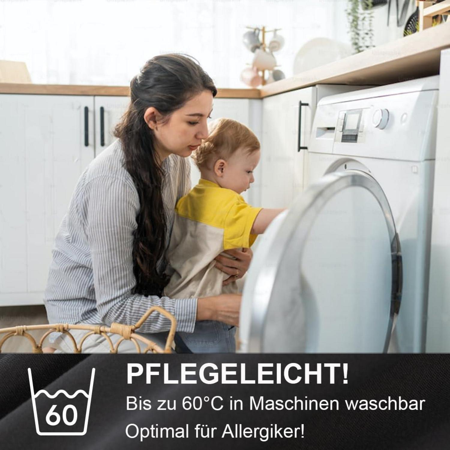 Bettwäsche 200x200 Rosa Mikrofaser 3 teilig mit Reißverschluss