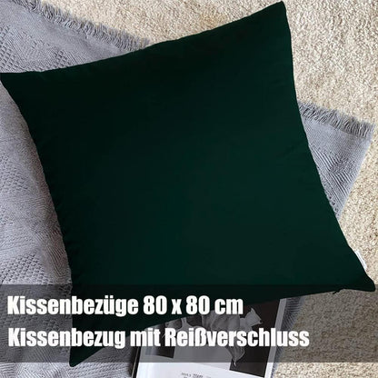 Grüne Mikrofaser Bettwäsche 200x220cm Set mit 2 Kissenbezügen