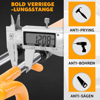 Tevlaphee Lenkradkralle Diebstahlsicherung Auto PVC-Schutz Gelb