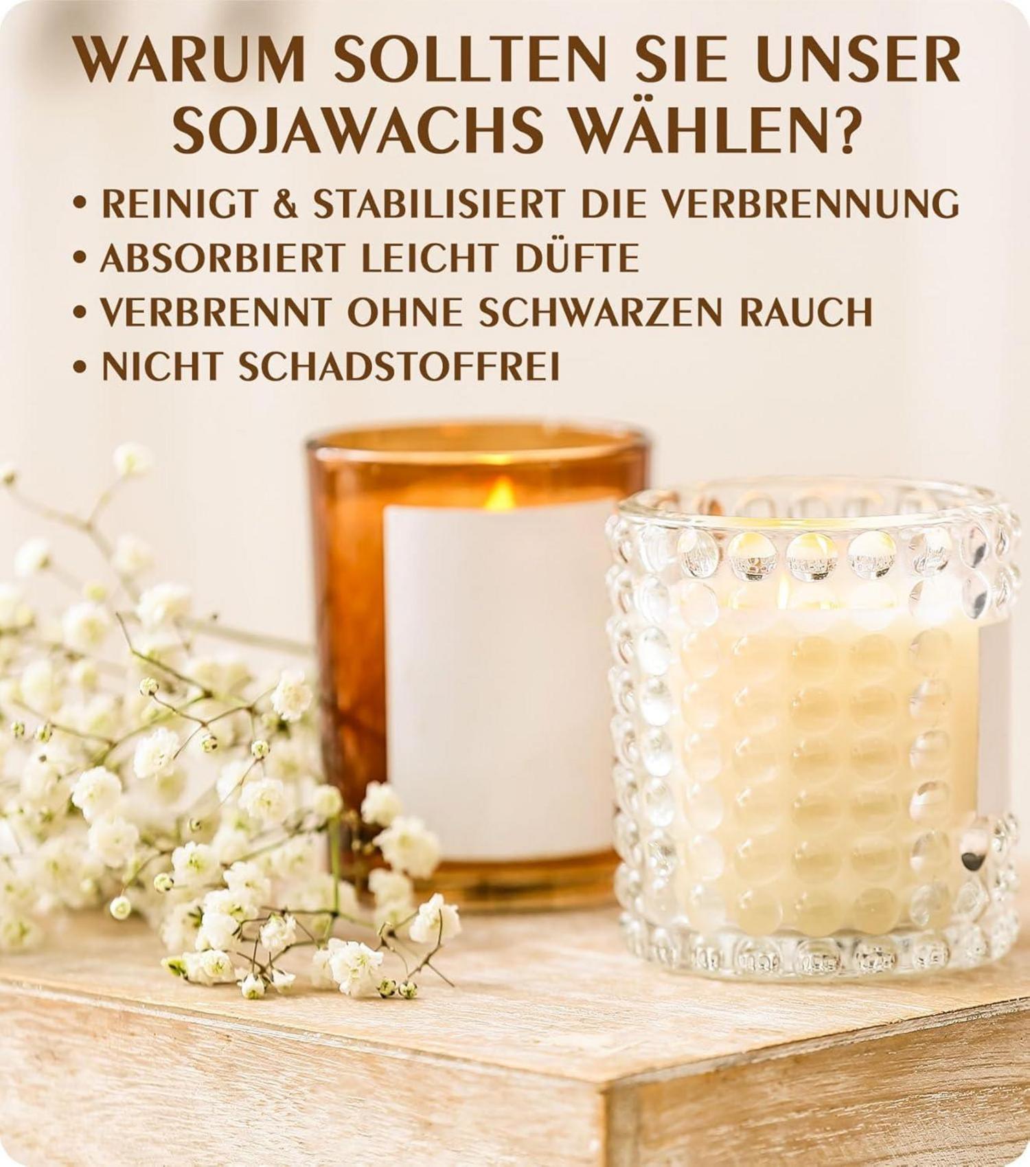 Sojawachs Kerzenwachs 1.8kg Natürlich DIY-Anfänger Experten Bio-Landbau