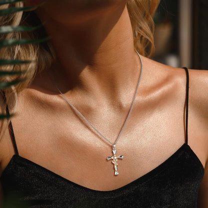Mesovor Religiöse Kreuzkette mit Anhänger für Frauen