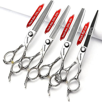7 Zoll Friseurschere 440C Stahl Set – Professionelle Haarschneideschere