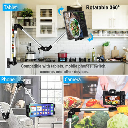 Faltbarer Tablet Wandhalterung mit Langem Arm & 360° Drehung