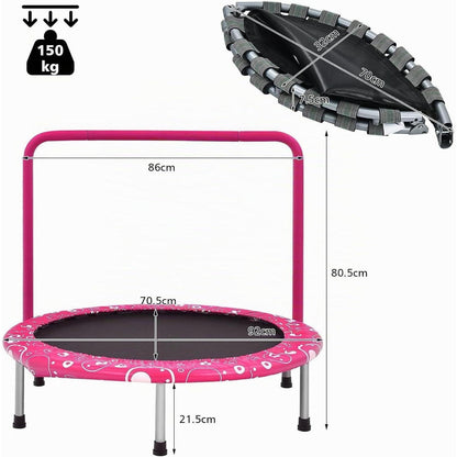 Faltbares Kindertrampolin 92x92cm mit Griff & Polster
