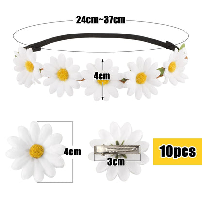 Blumen Haarband Sonnenblumen Stirnband mit Haarspangen